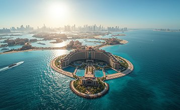 Palm Jumeirah aerial view